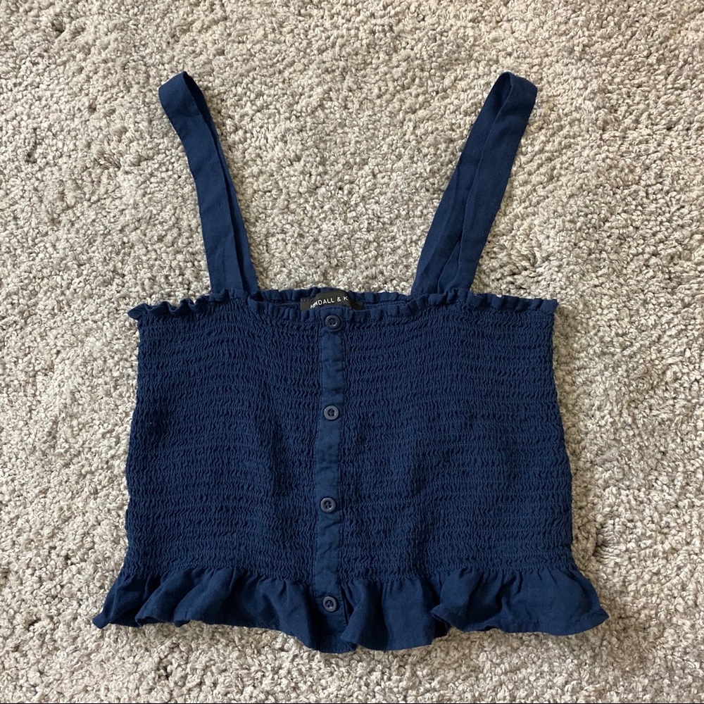 PacSun Kendall & Kylie Smocked, Ruffled Crop Top